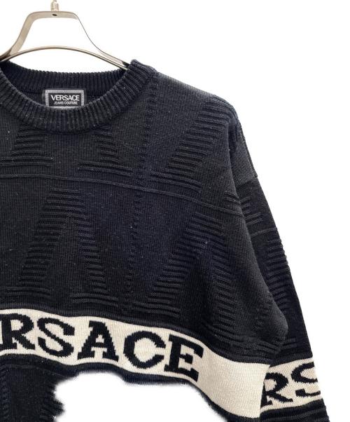 VERSACE（ヴェルサーチェ）VERSACE (ヴェルサーチェ) 厚手ニット ブラック サイズ:不明の古着・服飾アイテム