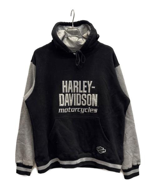 HARLEY-DAVIDSON（ハーレーダビッドソン）HARLEY-DAVIDSON (ハーレーダビッドソン) パーカー ブラック×グレー サイズ:Мの古着・服飾アイテム