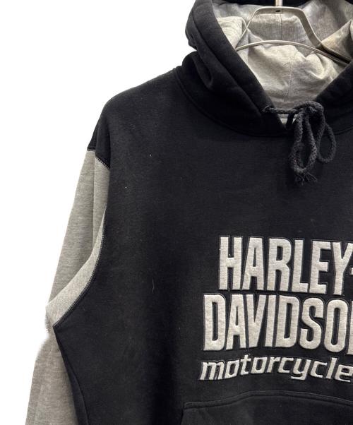 HARLEY-DAVIDSON（ハーレーダビッドソン）HARLEY-DAVIDSON (ハーレーダビッドソン) パーカー ブラック×グレー サイズ:Мの古着・服飾アイテム