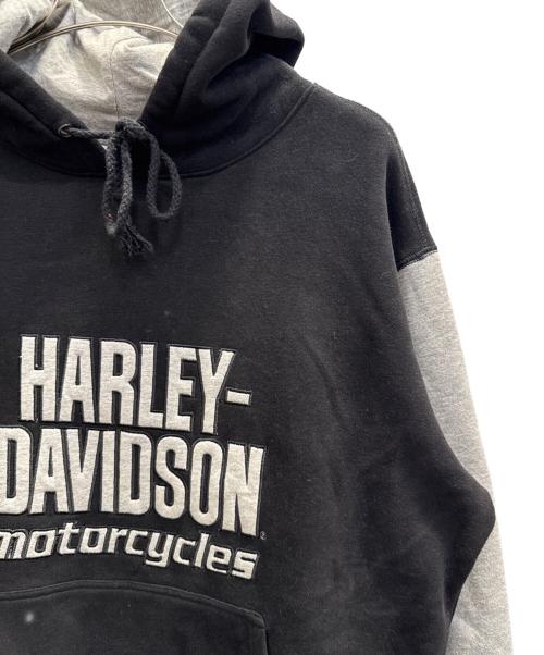 HARLEY-DAVIDSON（ハーレーダビッドソン）HARLEY-DAVIDSON (ハーレーダビッドソン) パーカー ブラック×グレー サイズ:Мの古着・服飾アイテム