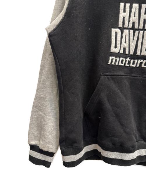 HARLEY-DAVIDSON（ハーレーダビッドソン）HARLEY-DAVIDSON (ハーレーダビッドソン) パーカー ブラック×グレー サイズ:Мの古着・服飾アイテム