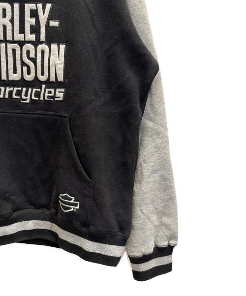 HARLEY-DAVIDSON（ハーレーダビッドソン）HARLEY-DAVIDSON (ハーレーダビッドソン) パーカー ブラック×グレー サイズ:Мの古着・服飾アイテム