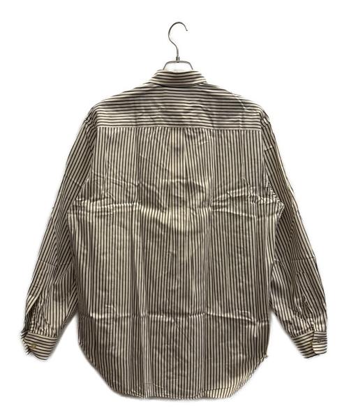 BANANA REPUBLIC（バナナリパブリック）BANANA REPUBLIC (バナナリパブリック) 90s 長袖シャツ ベージュ×ブラック サイズ:Мの古着・服飾アイテム