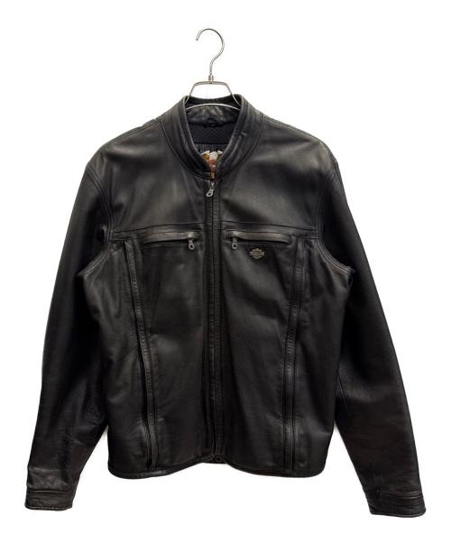 HARLEY-DAVIDSON（ハーレーダビッドソン）HARLEY-DAVIDSON (ハーレーダビッドソン) レザージャケット ブラック サイズ:Мの古着・服飾アイテム
