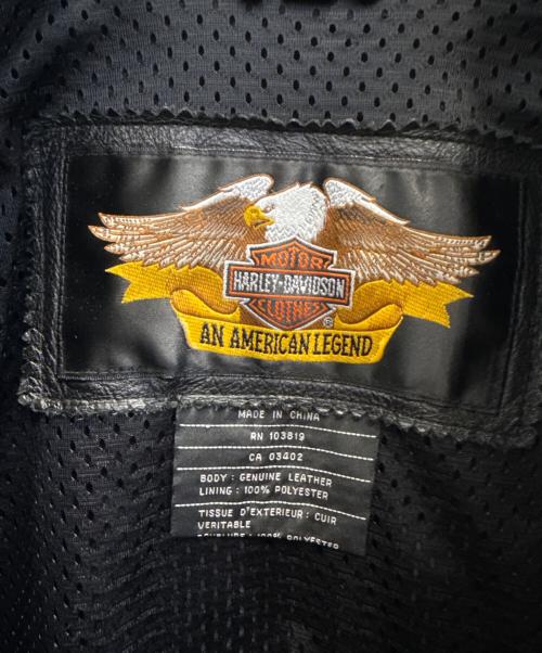 HARLEY-DAVIDSON（ハーレーダビッドソン）HARLEY-DAVIDSON (ハーレーダビッドソン) レザージャケット ブラック サイズ:Мの古着・服飾アイテム