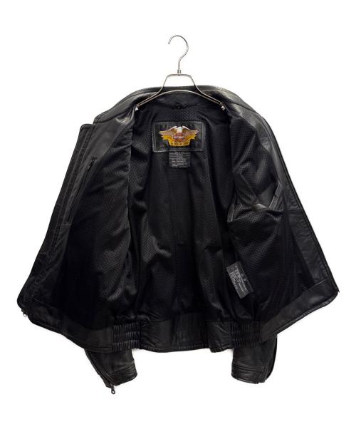 HARLEY-DAVIDSON（ハーレーダビッドソン）HARLEY-DAVIDSON (ハーレーダビッドソン) レザージャケット ブラック サイズ:Мの古着・服飾アイテム