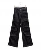 DIESELディーゼル）の古着「デニムカーゴパンツ　P-MIRTA-OUT」｜ブラック