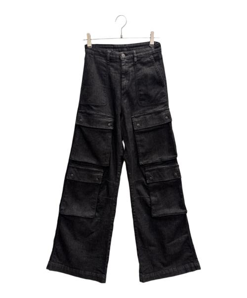 DIESEL（ディーゼル）DIESEL (ディーゼル) デニムカーゴパンツ　P-MIRTA-OUT ブラック サイズ:w23の古着・服飾アイテム