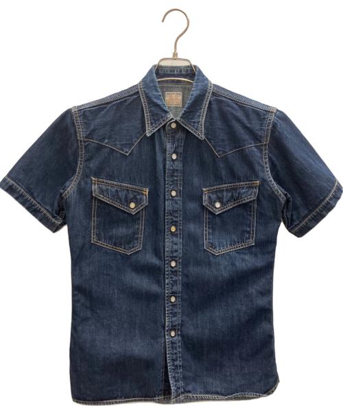 THE FLAT HEAD（ザ・フラットヘッド）THE FLAT HEAD (ザ・フラットヘッド) 半袖デニムシャツ インディゴ サイズ:38の古着・服飾アイテム
