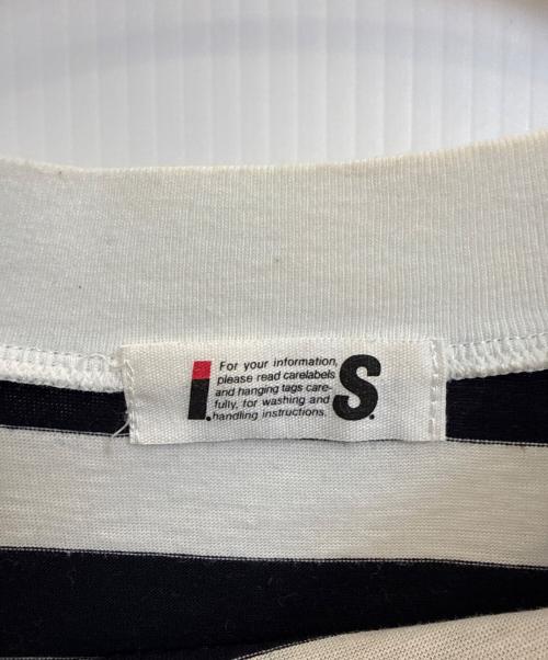 IS ISSEY MIYAKE（アイエスイッセイミヤケ）IS ISSEY MIYAKE (アイエスイッセイミヤケ) 半袖カットソー ブラック×ホワイト サイズ:9の古着・服飾アイテム