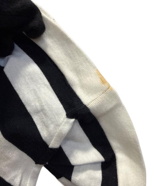 IS ISSEY MIYAKE（アイエスイッセイミヤケ）IS ISSEY MIYAKE (アイエスイッセイミヤケ) 半袖カットソー ブラック×ホワイト サイズ:9の古着・服飾アイテム