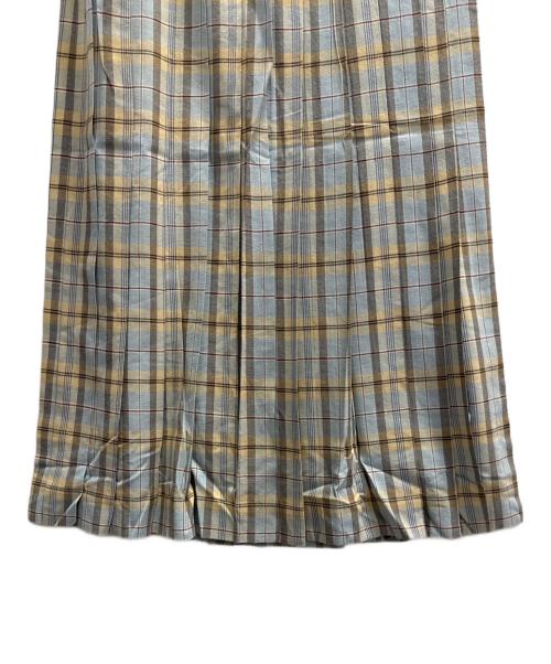 ISSEY MIYAKE（イッセイミヤケ）ISSEY MIYAKE (イッセイミヤケ) PAN230　プリーツスカート オレンジ×スカイブルー サイズ:Мの古着・服飾アイテム