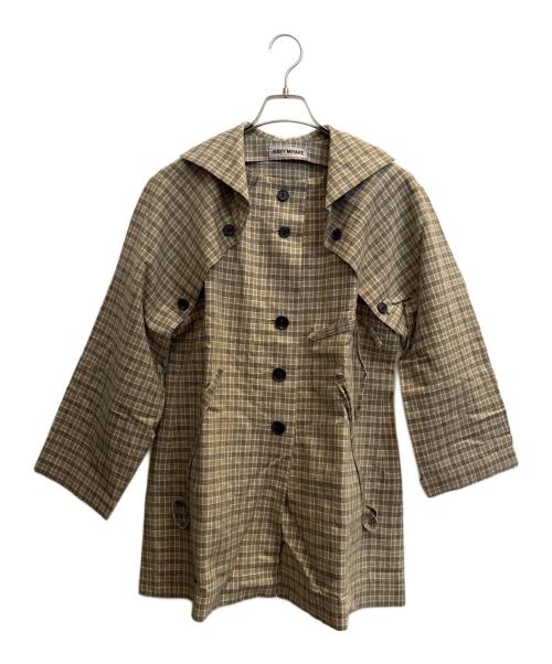 ISSEY MIYAKE（イッセイミヤケ）ISSEY MIYAKE (イッセイミヤケ) 変形コート カーキ サイズ:フリーの古着・服飾アイテム