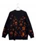 LAD MUSICIAN (ラッドミュージシャン) HIGH GAUGE FLOWER KNIT PULLOVER ブラック×オレンジ サイズ:44 未使用品：18000円