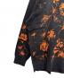 中古・古着 LAD MUSICIAN (ラッドミュージシャン) HIGH GAUGE FLOWER KNIT PULLOVER ブラック×オレンジ サイズ:44 未使用品：18000円