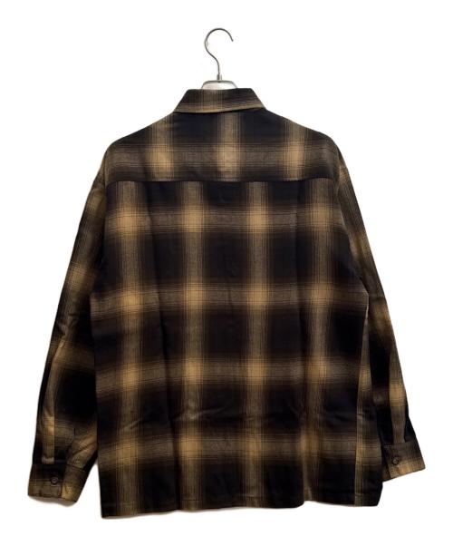 CalTop（キャルトップ）CalTop (キャルトップ) 長袖シャツ ブラウン×ブラック サイズ:Мの古着・服飾アイテム