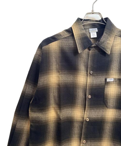 CalTop（キャルトップ）CalTop (キャルトップ) 長袖シャツ ブラウン×ブラック サイズ:Мの古着・服飾アイテム