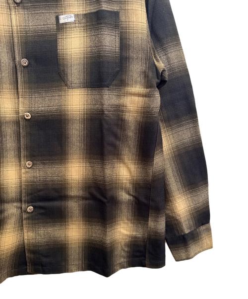 CalTop（キャルトップ）CalTop (キャルトップ) 長袖シャツ ブラウン×ブラック サイズ:Мの古着・服飾アイテム