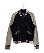 POLO RALPH LAURENポロ・ラルフローレン）の古着「90'sスウェットスタジャン」｜ブラック×グレー