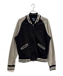 POLO RALPH LAUREN（ポロ・ラルフローレン）の古着「90'sスウェットスタジャン」｜ブラック×グレー