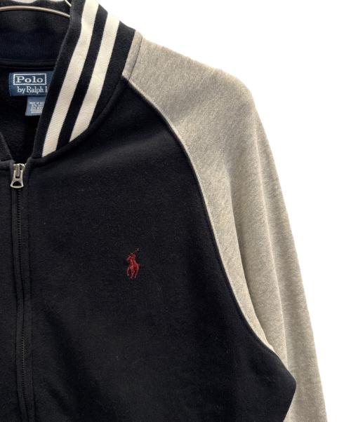 POLO RALPH LAUREN（ポロ・ラルフローレン）POLO RALPH LAUREN (ポロ・ラルフローレン) 90'sスウェットスタジャン ブラック×グレー サイズ:Ｌの古着・服飾アイテム