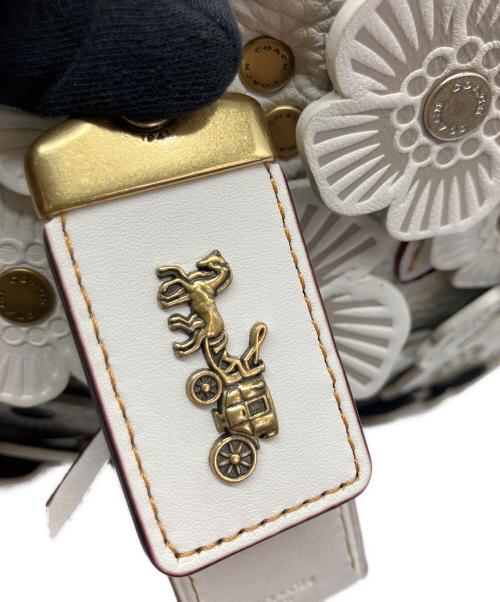 COACH（コーチ）COACH (コーチ) ティーローズ2WAYバッグ ブラウン×アイボリーの古着・服飾アイテム