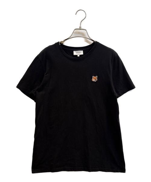 maison kitsune（メゾンキツネ）maison kitsune (メゾンキツネ) 半袖カットソー ブラック サイズ:Ｌの古着・服飾アイテム