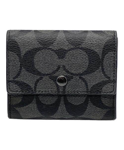 COACH（コーチ）COACH (コーチ) シグネチャーコインケース ブラックの古着・服飾アイテム