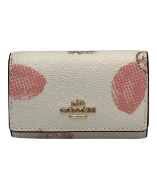 COACH（コーチ）COACH (コーチ) フローラル プリントキーケース オフホワイトの古着・服飾アイテム