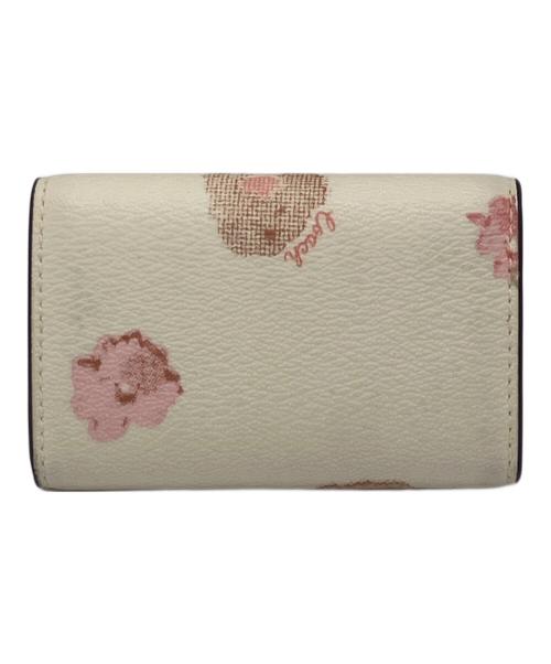 COACH（コーチ）COACH (コーチ) フローラル プリントキーケース オフホワイトの古着・服飾アイテム