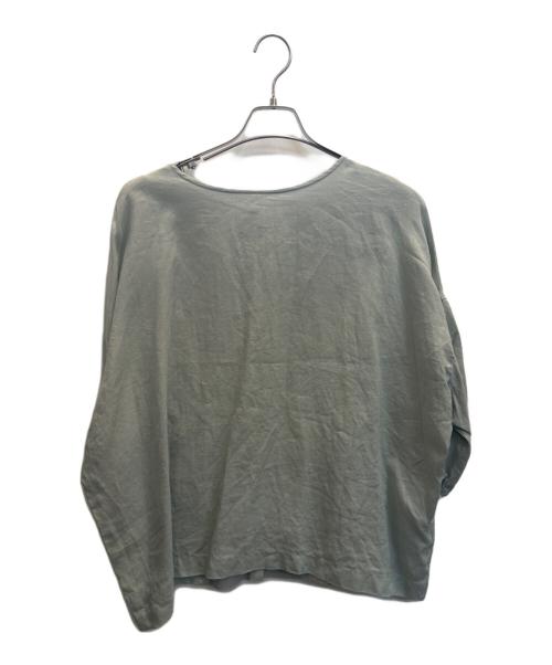 BEARDSLEY（ビアズリー）BEARDSLEY (ビアズリー) 半袖ブラウス グリーン サイズ:フリーの古着・服飾アイテム