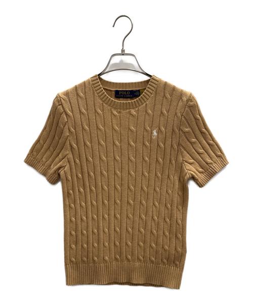 POLO RALPH LAUREN（ポロ・ラルフローレン）POLO RALPH LAUREN (ポロ・ラルフローレン) 薄手ニット カーキ サイズ:Мの古着・服飾アイテム