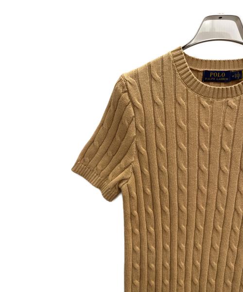 POLO RALPH LAUREN（ポロ・ラルフローレン）POLO RALPH LAUREN (ポロ・ラルフローレン) 薄手ニット カーキ サイズ:Мの古着・服飾アイテム
