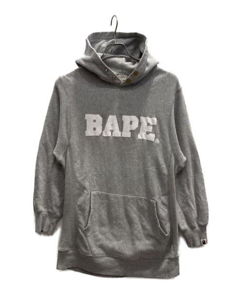 A BATHING APE（アベイシングエイプ）A BATHING APE (アベイシングエイプ) プルオーバーパーカー グレー サイズ:Мの古着・服飾アイテム