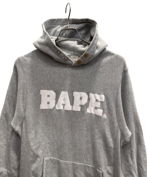A BATHING APE（アベイシングエイプ）A BATHING APE (アベイシングエイプ) プルオーバーパーカー グレー サイズ:Мの古着・服飾アイテム