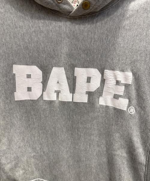 A BATHING APE（アベイシングエイプ）A BATHING APE (アベイシングエイプ) プルオーバーパーカー グレー サイズ:Мの古着・服飾アイテム