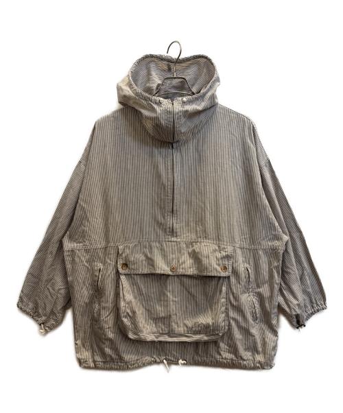 I.S. ISSEY MIYAKE SPORT（イッセイミヤケ ロードゥイッセイプールオム スポーツ）I.S. ISSEY MIYAKE SPORT (イッセイミヤケ ロードゥイッセイプールオム スポーツ) ヒッコリーストライプパーカー ブラック×ホワイト サイズ:SIZE 9の古着・服飾アイテム