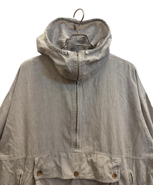I.S. ISSEY MIYAKE SPORT（イッセイミヤケ ロードゥイッセイプールオム スポーツ）I.S. ISSEY MIYAKE SPORT (イッセイミヤケ ロードゥイッセイプールオム スポーツ) ヒッコリーストライプパーカー ブラック×ホワイト サイズ:SIZE 9の古着・服飾アイテム