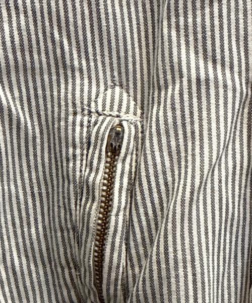 I.S. ISSEY MIYAKE SPORT（イッセイミヤケ ロードゥイッセイプールオム スポーツ）I.S. ISSEY MIYAKE SPORT (イッセイミヤケ ロードゥイッセイプールオム スポーツ) ヒッコリーストライプパーカー ブラック×ホワイト サイズ:SIZE 9の古着・服飾アイテム