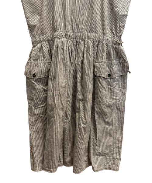 I.S. ISSEY MIYAKE SPORT（イッセイミヤケ ロードゥイッセイプールオム スポーツ）I.S. ISSEY MIYAKE SPORT (イッセイミヤケ ロードゥイッセイプールオム スポーツ) ヒッコリーストライプサロペット ブラック×ホワイト サイズ:SIZE 9の古着・服飾アイテム