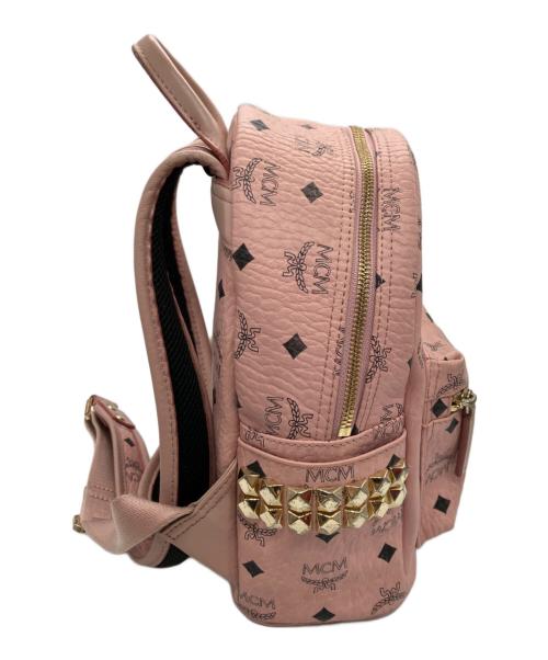 MCM（エムシーエム）MCM (エムシーエム) スタッズリュック ピンクの古着・服飾アイテム