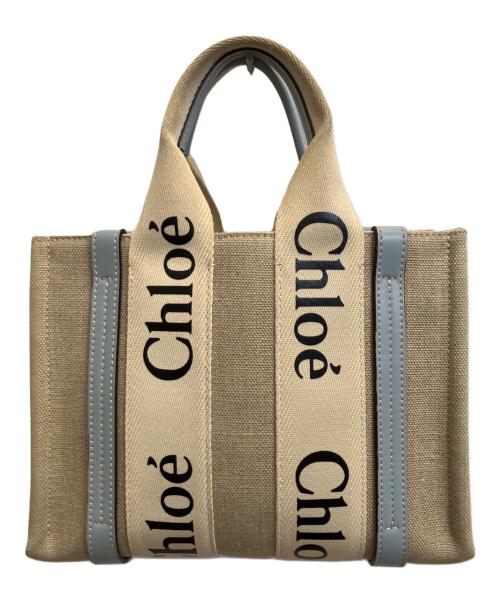 Chloe（クロエ）Chloe (クロエ) Woodyスモールトートバッグ ベージュの古着・服飾アイテム