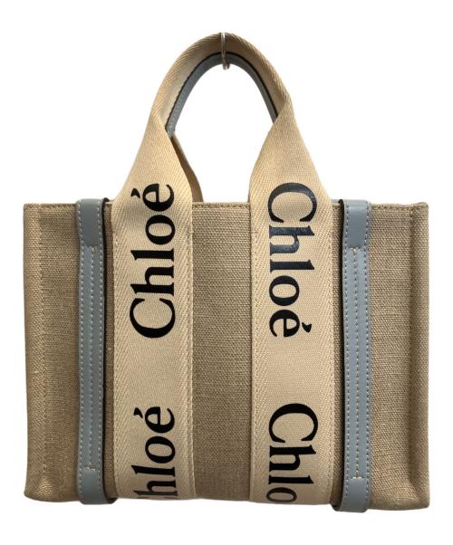 Chloe（クロエ）Chloe (クロエ) Woodyスモールトートバッグ ベージュの古着・服飾アイテム