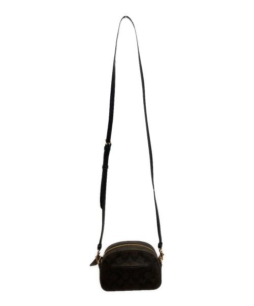 COACH（コーチ）COACH (コーチ) シグネチャーミニショルダーバッグ ブラック×ブラウンの古着・服飾アイテム