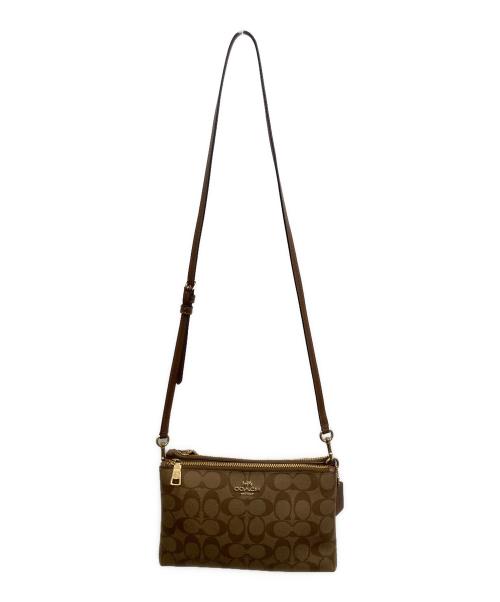 COACH（コーチ）COACH (コーチ) シグネチャーショルダーバッグ ブラウンの古着・服飾アイテム