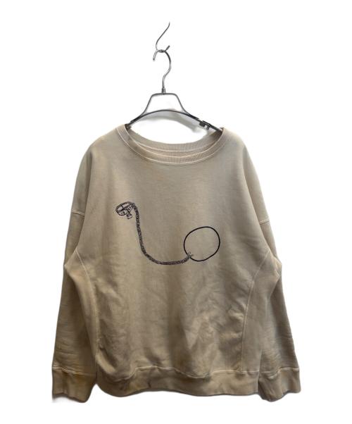 BOWWOW（バウワウ）BOWWOW (バウワウ) BALL AND CHAIN SWEATSHIRT ベージュ サイズ:Ｌの古着・服飾アイテム