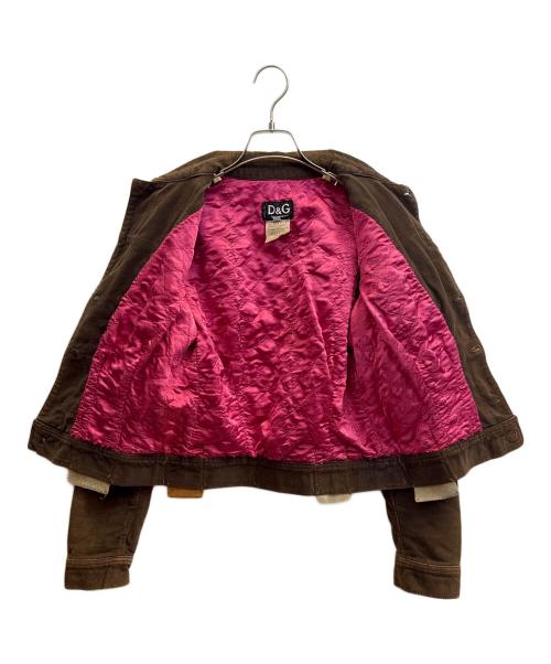 DOLCE & GABBANA（ドルチェ＆ガッバーナ）DOLCE & GABBANA (ドルチェ＆ガッバーナ) ラベルジャケット ブラウン サイズ:ＸＳの古着・服飾アイテム