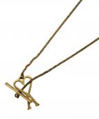 AMI Alexandre Mattiussiアミアレクサンドルマテュッシ）の古着「HEART LOGO CHAIN NECKLACE」｜ゴールドカラー