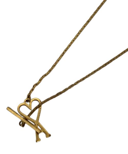 AMI Alexandre Mattiussi（アミアレクサンドルマテュッシ）AMI Alexandre Mattiussi (アミアレクサンドルマテュッシ) HEART LOGO CHAIN NECKLACE ゴールドカラーの古着・服飾アイテム