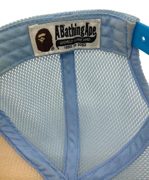 A BATHING APE（アベイシングエイプ）A BATHING APE (アベイシングエイプ) BAPESTAメッシュキャップ ライトブルーの古着・服飾アイテム